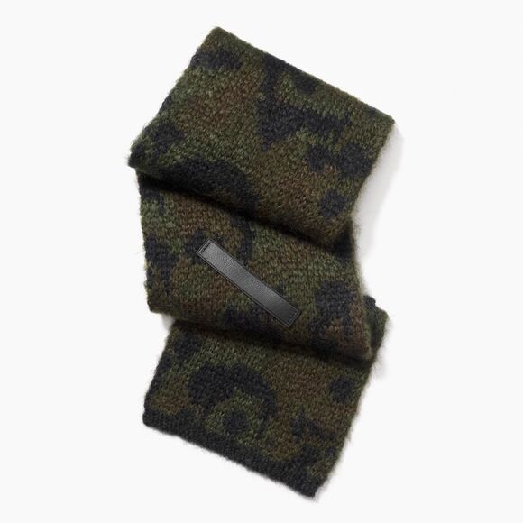 Coach x Gary Baseman Wild Beast Camo Print Mohair Scarf - Picture 1 of 11